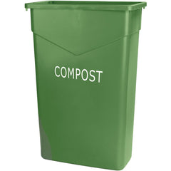 Trash Cans & Recycling Containers; Product Type: Trash Can; Type: Compost Waste Container; Container Capacity: 23.00; Container Shape: Rectangle; Lid Type: No Lid; Container Material: Polyethylene; Color: Green; Material: Polyethylene