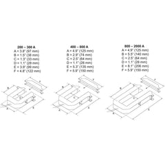 Panel Meter Accessories; Panel Meter Accessory Type: Current Transformer; For Use With: Acti 9 iEM3000, PowerLogic PM3000/PM5000/PM8000/ION7400/CM4000T; Maximum Input Ac Amperage: 800; Maximum Output Ac Amperage: 5; Burden: 5; Frequency: 60, 50; Overall D