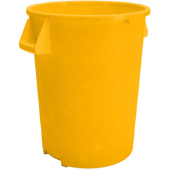 Trash Cans & Recycling Containers; Product Type: Trash Can; Type: Waste Bin Trash Container; Container Capacity: 32.00; Container Shape: Round; Lid Type: No Lid; Container Material: Polyethylene; Color: Yellow; Material: Polyethylene