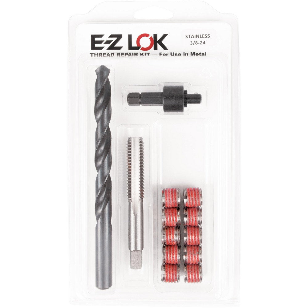 Thread Repair Kits; Kit Type: Thread Repair; Insert Thread Size (Inch): 3/8-24; Includes Drill: Yes; Includes Tap: Yes; Includes Installation Tool: Yes; Includes Tang Removal Tool: No