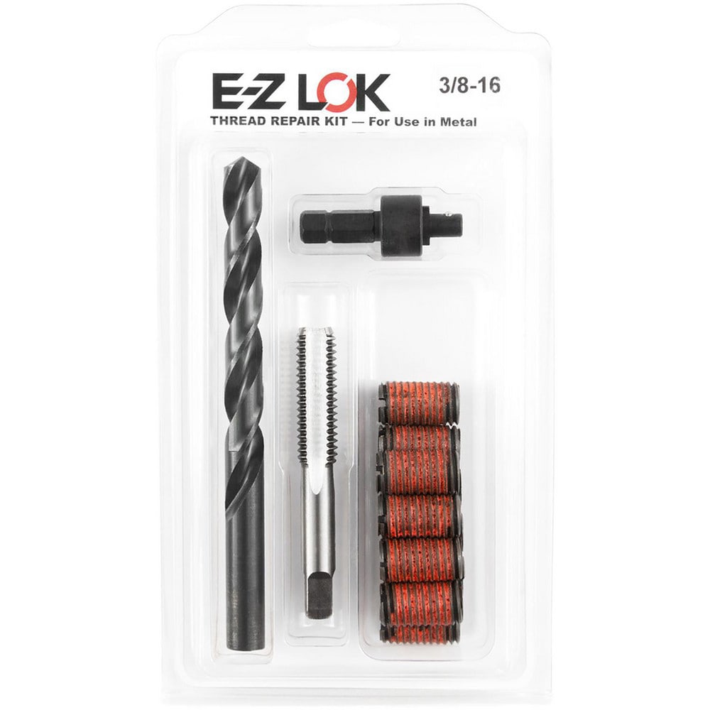 Thread Repair Kits; Kit Type: Thread Repair; Insert Thread Size (Inch): 3/8-16; Includes Drill: Yes; Includes Tap: Yes; Includes Installation Tool: Yes; Includes Tang Removal Tool: No