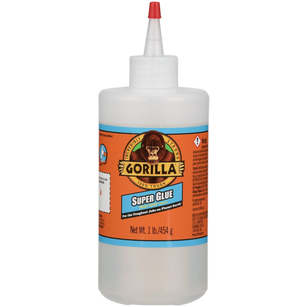 Glue; Glue Type: Super Glue; Container Size: 1 lb; Container Type: Squeeze Bottle; Working Time: Instant; Color: Clear; Full Cure Time (Hours): 24.00