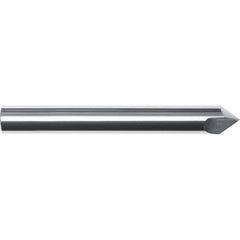 Chamfer Mill: 3/8" Dia, 3/8" Shank Dia, 82.00 deg, 2 Flute, Solid Carbide, Single End