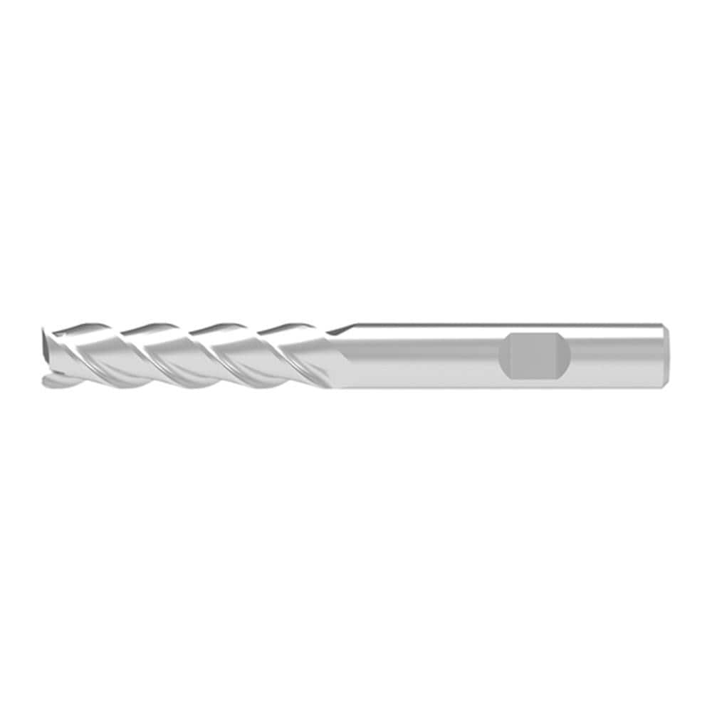 Square End Mill: 12.00 mm Dia, 53.00 mm LOC, 3 Flute, Solid Carbide