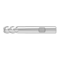 Square End Mill: 15.00 mm Dia, 25.00 mm LOC, 4 Flute, Solid Carbide