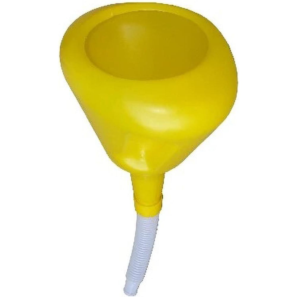 Oil Funnels & Can Oiler Accessories; Oil Funnel Type: Funnel; Material: Polyethylene; Color: Yellow; Finish: Plastic; Minimum Capacity: 0; Spout Length: 14 in