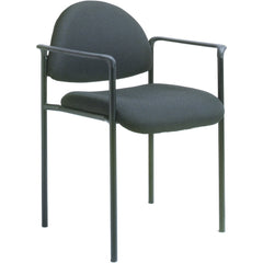 Guest Stacker Chair: 30.5 in x 23 in x 24", Black Crepe