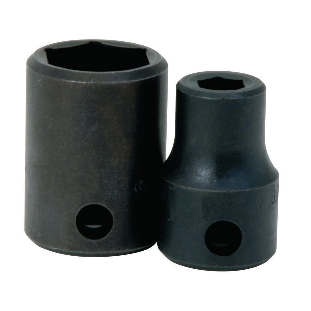 Impact Socket: 1/2" Drive, 23 mm Socket, Hex Drive