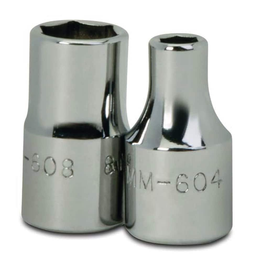 Standard  Hand Socket: 1/4" Drive, 8.00 mm Socket, 6-Point