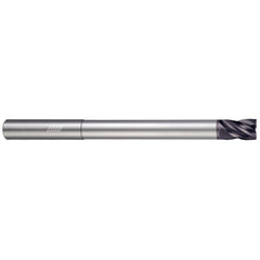 Square End Mill: 1/4" Dia, 3/8" LOC, 4 Flute, Solid Carbide