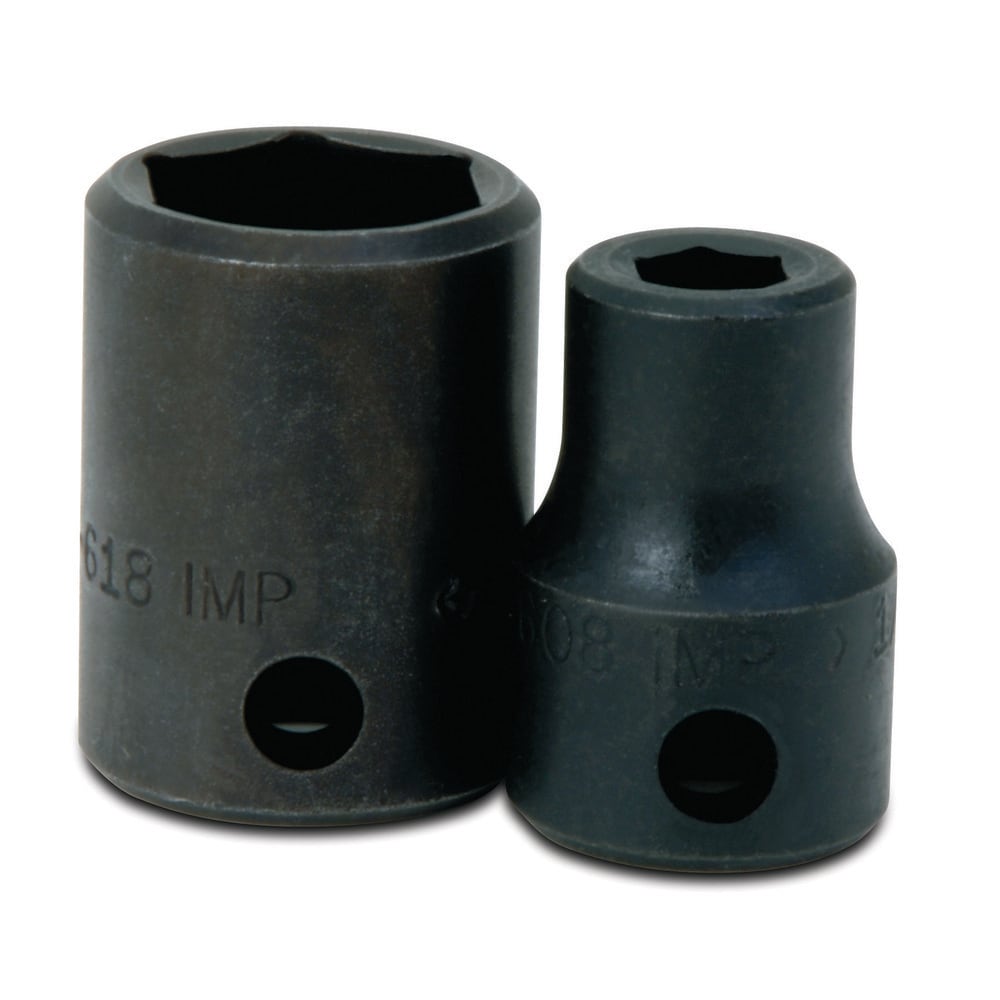 Impact Socket: 3/8" Drive, 3/8" Socket, Hex Drive