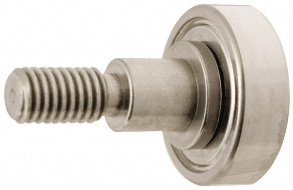 Plain Cam Follower: 0.25" Roller Dia, 0.109" Roller Width, 0.5" Stud Dia