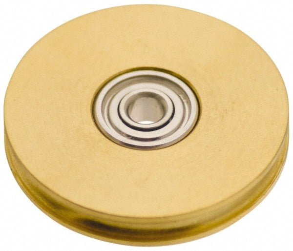 Idler Pulleys; Pulley Slot Width: 0.125 in, 0.125 mm; Belt Style: Round Belts; Material: Brass