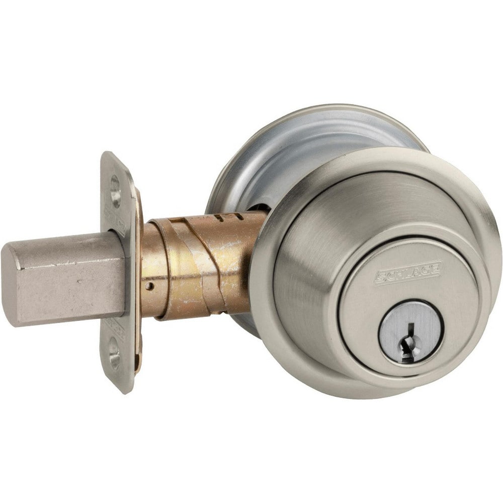 Deadbolts; Deadbolt Type: Deadbolt; Lock Type: Double Cylinder; Key Type: Schlage C; Mount Type: Through Hole; Material: Metal; Minimum Door Thickness: 1.375 in; Maximum Door Thickness: 1.875; Finish: Satin Nickel