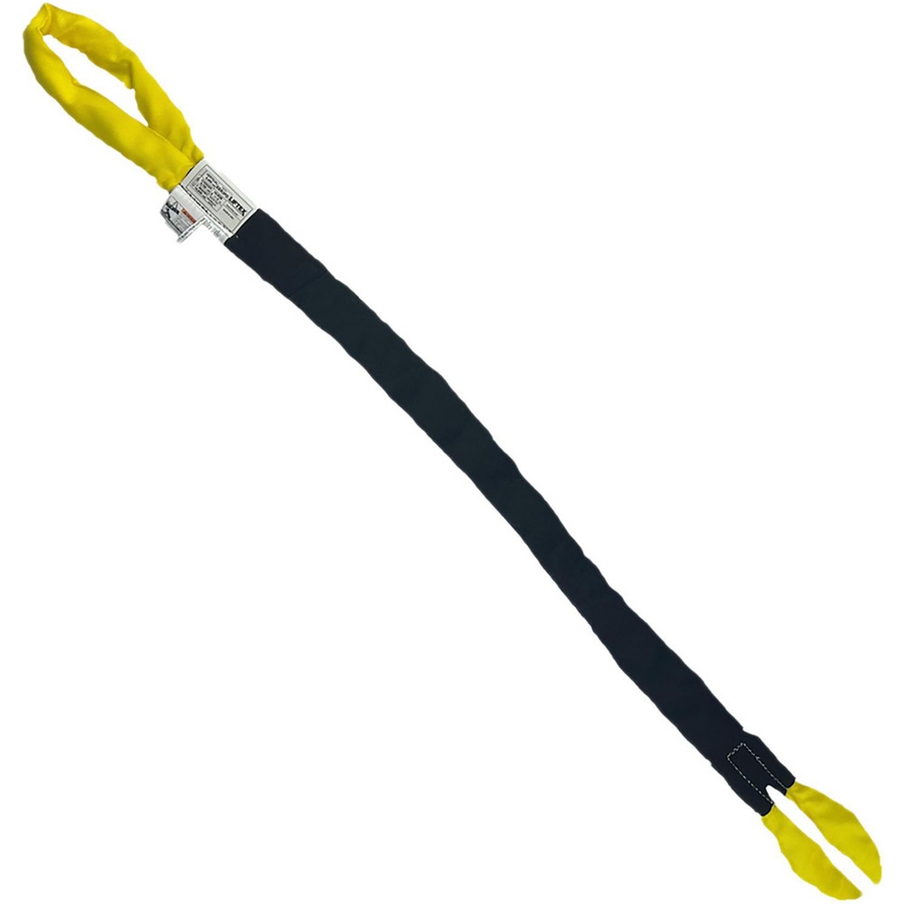 Eye & Eye Round Sling: 4' Long, 8400 lb Vertical Capacity, 6700 lb Choker Capacity