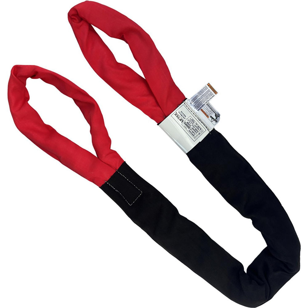 Eye & Eye Round Sling: 18' Long, 13200 lb Vertical Capacity, 10600 lb Choker Capacity