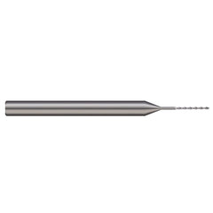 Micro Drill Bit: 0.0320" Dia, 130 deg, Solid Carbide