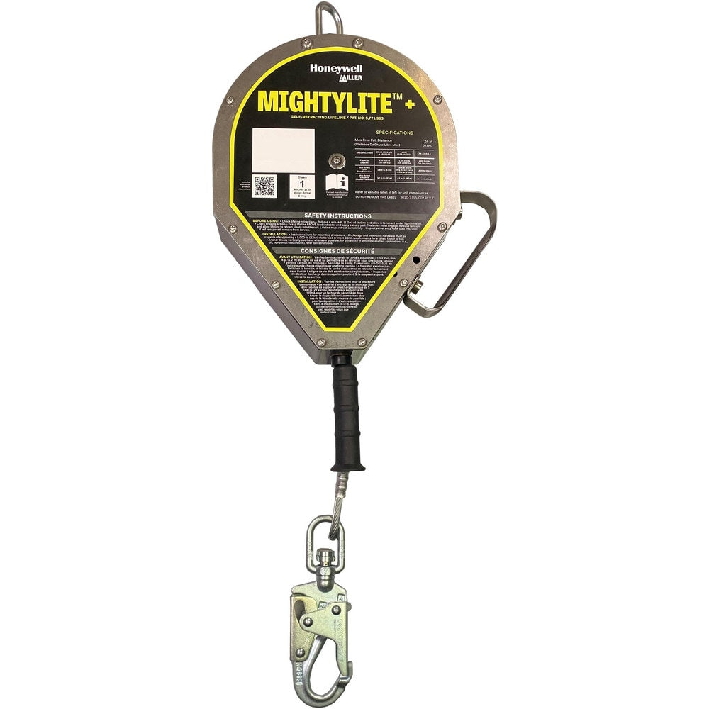 Self-Retracting Lifeline:  420 lb Capacity,  130.00' Lifeline,  Carabiner