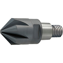 Corner Radius & Corner Chamfer End Mill Heads; Mill Diameter (mm): 15.88; Mill Diameter (Inch): 5/8; Chamfer Width (mm): 6.400; Chamfer Width (Decimal Inch): 0.252; Chamfer Angle: 57.000; Length of Cut (mm): 6.4000; Number Of Flutes: 6