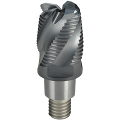 Roughing End Mill Heads; Mill Diameter (mm): 16.00; Pitch: Variable; Connection Type: Tapered, Threaded; Length of Cut (mm): 16.5000; End Type: Corner Radius; Material: Solid Carbide; Overall Length (mm): 24.0000