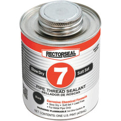 Threaded Pipe Sealants; Form: Paste; Container Size: 1 pt; Container Type: Can; Color: Black; Viscosity: 100 cp; Application: Threaded Galvanized Steel, Iron, Brass, Copper, Aluminum, Stainless Steel