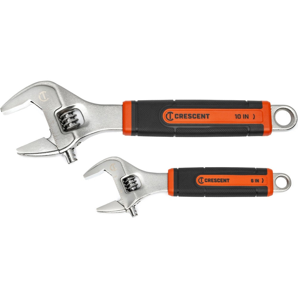 Adjustable Wrench Set: 2 Pc, Inch