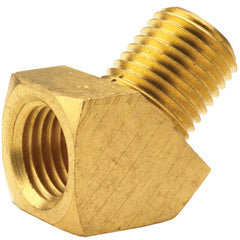 Brass & Chrome Pipe Fittings; Fitting Type: Pipe Street Elbow; Fitting Size: 3/8 x 3/8; End Connections: MNPT x FNPT; Material Grade: CA360; Connection Type: Threaded; Pressure Rating (psi): 1000; Fitting Shape: 45¬∞ Elbow; Thread Standard: NPTF