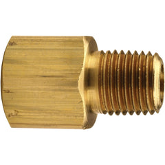 Brass & Chrome Pipe Fittings; Fitting Type: Adapter Female to Male; Fitting Size: 3/8 x 1/4; End Connections: FNPT x MNPT; Material Grade: CA360; Connection Type: Threaded; Pressure Rating (psi): 1000; Fitting Shape: Straight; Thread Standard: NPTF