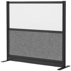 Office Cubicle Partitions; Office Cubicle Partition Type: Modular Wall Room Divider; Color: Gray, Black, Frosted; Material: Aluminum; Mount Type: Freestanding; Height (Inch): 70; Width (Inch): 53; Thickness (Inch): 1-3/4