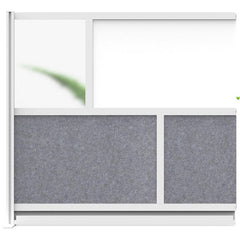 Office Cubicle Partitions; Office Cubicle Partition Type: Modular Wall Room Divider; Color: Gray, White, Frosted; Material: Aluminum; Mount Type: Freestanding; Height (Inch): 48; Width (Inch): 53; Thickness (Inch): 1-3/4