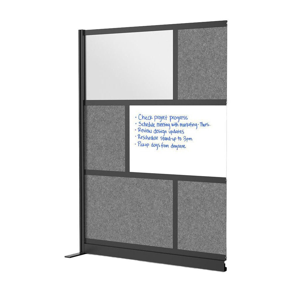 Office Cubicle Partitions; Office Cubicle Partition Type: Modular Wall Room Divider; Color: Gray, White, Black, Frosted; Material: Aluminum; Mount Type: Freestanding; Height (Inch): 70; Width (Inch): 53; Thickness (Inch): 1-3/4