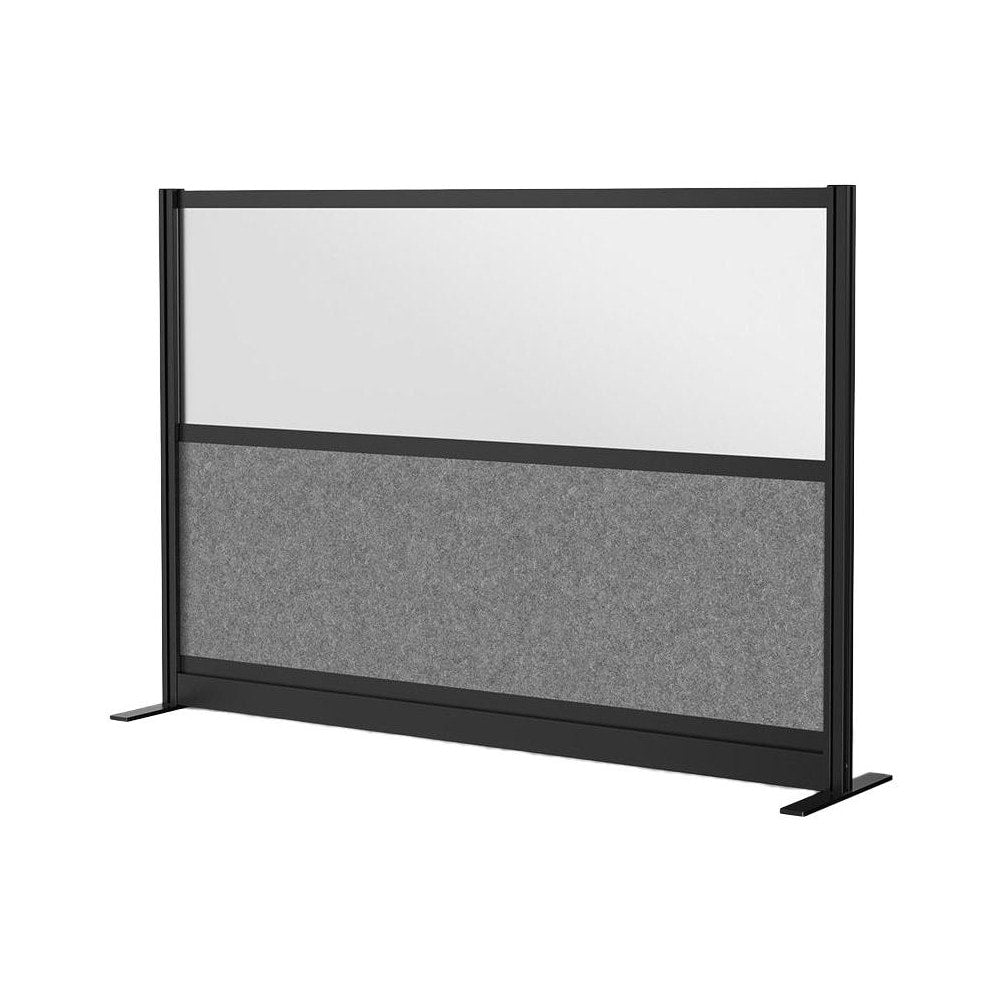 Office Cubicle Partitions; Office Cubicle Partition Type: Modular Wall Room Divider; Color: Gray, Black, Frosted; Material: Aluminum; Mount Type: Freestanding; Height (Inch): 48; Width (Inch): 70; Thickness (Inch): 1-3/4