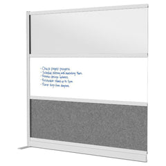 Office Cubicle Partitions; Office Cubicle Partition Type: Modular Wall Room Divider; Color: Gray, White, Frosted; Material: Aluminum; Mount Type: Freestanding; Height (Inch): 70; Width (Inch): 70; Thickness (Inch): 1-3/4