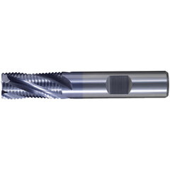 Roughing End Mill: 3/4" Dia, 4 Flute, Fine Pitch, Single End, Solid Carbide