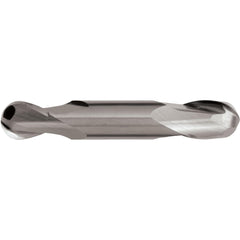 Ball End Mill: 1/16" Dia, 1/8" LOC, 2 Flute, High Speed Steel