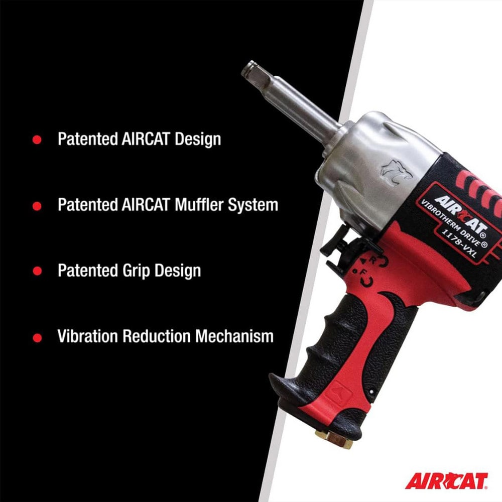 Air Impact Wrenches & Ratchets; Drive Size: 1/2; Handle Type: Pistol Grip; Torque (Ft/Lb): 950.00; Air Consumption (CFM): 9.00