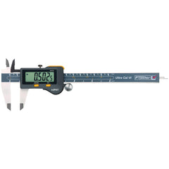 Electronic Caliper: 0 to 8", 0.0005" Resolution, IP67, For Depth, Inside Diameter, Outside Diameter & Step