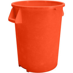 Trash Cans & Recycling Containers; Product Type: Trash Can; Type: Waste Bin Trash Container; Container Capacity: 32.00; Container Shape: Round; Lid Type: No Lid; Container Material: Polyethylene; Color: Orange; Material: Polyethylene