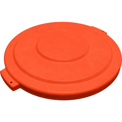 Trash Can & Recycling Container Lids; Lid Type: Flat; Lid Shape: Round; Container Shape: Round; Compatible Container Capacity: 32 Gallon; Color: Orange; Material: HDPE; For Use With: Bronco 32 Gallon Trash Container