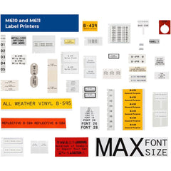 Label Maker & Tape Accessories; For Use With: General Identification, Asset Tracking, Safety Identification, Facility Identification; Color: Gray, Blue