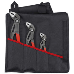 Plier Sets; Plier Type Included: Cobra Water Pump Pliers; Container Type: None; Handle Material: Non-Slip Plastic; Includes: 87 01 150, 87 01 250, Tool roll, 87 01 300; Insulated: No; Tether Style: Not Tether Capable