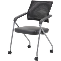 Folding Chair: Padded Black Seat, 33-1/2" High, 24" Wide, 23" Deep