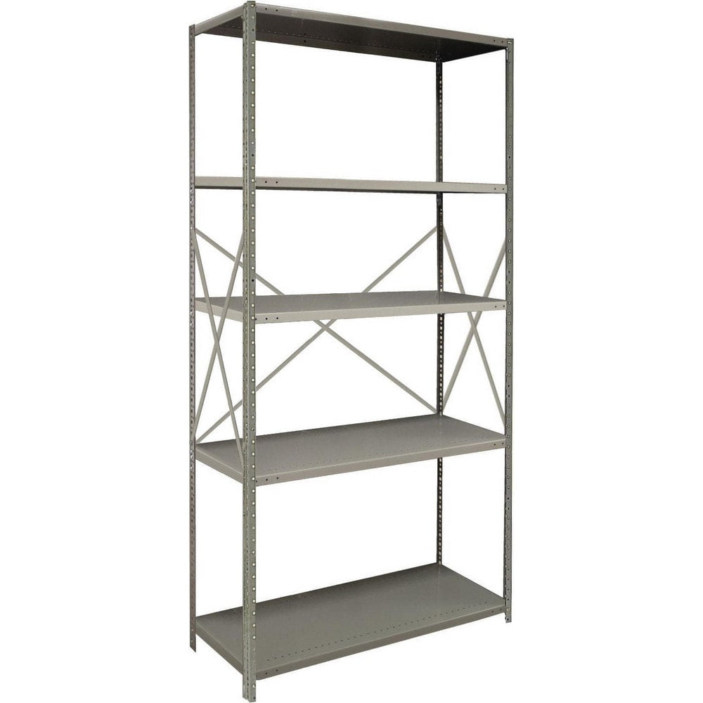 Steel Shelving; Shelf Type: Open Angle Starter Unit; Starter or Add-On: Starter; Adjustment Type: Clip; Boltless: Yes; Shelf Capacity: 550; Mount Type: Floor