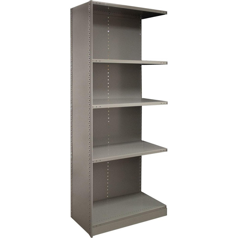 Steel Shelving; Shelf Type: Closed Beaded Post Adder; Starter or Add-On: Add-On; Adjustment Type: Clip; Boltless: Yes; Shelf Capacity: 800; Mount Type: Floor