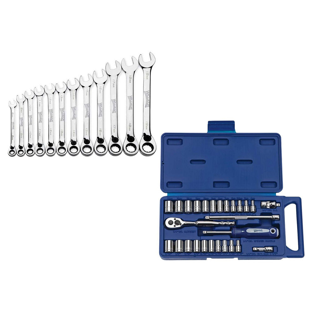 Combination Wrench Set: 39 Pc