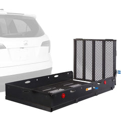 Trailer & Truck Cargo Accessories; Type: Cargo Carrier w/Ramp; For Use With: 2" Receivers; Material: Steel; Length: 60; Width (Inch): 33; Color: Black; Load Capacity (Lb.): 500.000