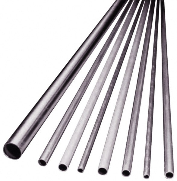 Aluminum Round Tubes; Material: Aluminum; Outside Diameter (Inch): 0.125 in; 1/8; Inside Diameter: 0.097 in; Inside Diameter (Inch): 0.097 in; Wall Thickness (Decimal Inch): 0.014 in; Length (Inch): 12 in; Alloy Type: 3003; Inside Diameter (Decimal Inch):