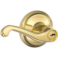 Lever Locksets; Lockset Type: Tubular Lock; Key Type: Schlage C; Back Set: 2-3/8 & 2-3/4; Cylinder Type: Schlage C Keyway; Material: Metal; Door Thickness: 1 3/8 to 1 3/4; Finish: Bright Brass