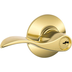 Lever Locksets; Lockset Type: Tubular Lock; Key Type: Schlage C; Back Set: 2-3/8 & 2-3/4; Cylinder Type: Schlage C Keyway; Material: Metal; Door Thickness: 1 3/8 - 1 3/4; Finish: Bright Brass