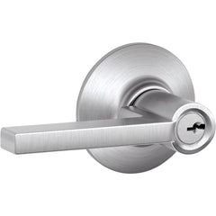 Lever Locksets; Lockset Type: Tubular Lock; Key Type: Schlage C; Back Set: 2-3/8 & 2-3/4; Cylinder Type: Schlage C Keyway; Material: Metal; Door Thickness: 1 3/8 - 1 3/4; Finish: Satin Chrome